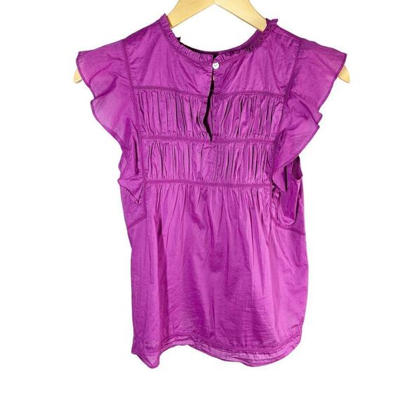 Rails Filomena Summer Casual Lightweight Ruffle Top Size XS Berry - Picture 2 of 10